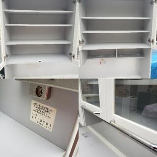 パモウナ キッチンボード 食器棚 ホワイト 幅160cm