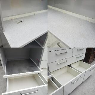 パモウナ キッチンボード 食器棚 ホワイト 幅160cm