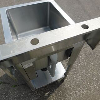 良品 Tanico タニコー 一槽シンク TX-1S-45 バックガード付き 流し台