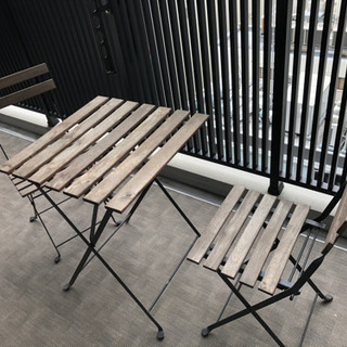 IKEA ガーデンテーブル&チェアセット　テルノー