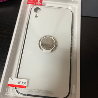 【ネット決済・配送可】iPhoneXR ケース リング付き ホワイト