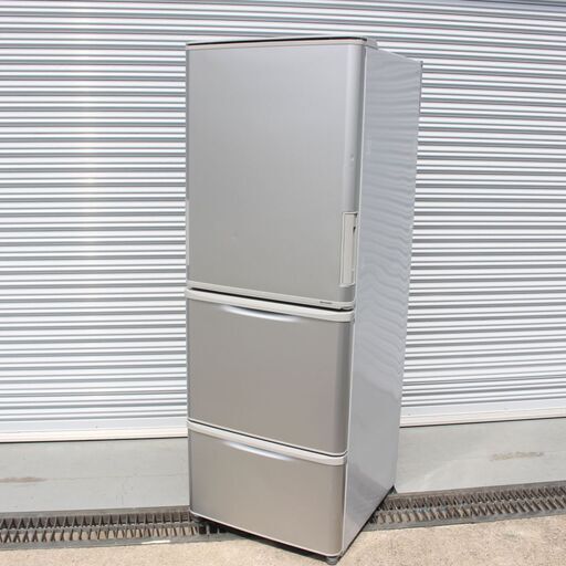 T735)SHARP ノンフロン冷凍冷蔵庫 SJ-WA35B 350L 3ドア どっちもドア 大容量 シャープ 2015年製