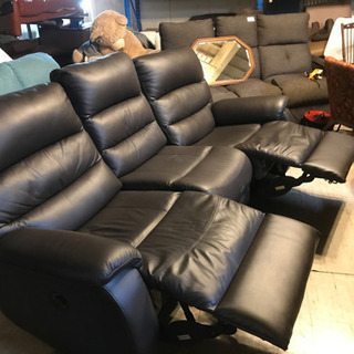 JF01733 電動リクライニングソファ レザー ブラウン