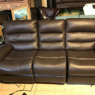 ソファ 電動リクライニング JF01733 電動リクライニングソファ レザー ブラウン