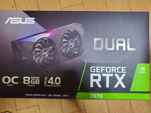 取引中　一時停止　新品未開封 DUAL-RTX3070-O8G ASUS RTX 3070　国内代理店保証　店舗購入書有り