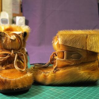アメリカ（カナダ？）製幼児用毛皮の靴