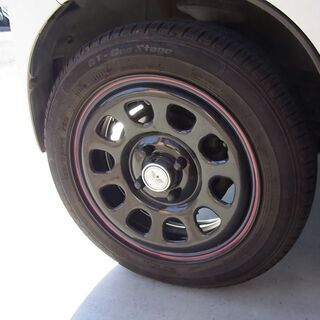 SST デイトナ◇ブラック スチールホイール 14インチ　155/65/R14