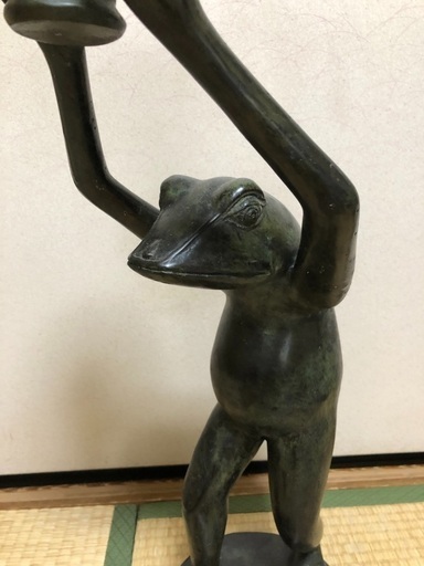 ☆値下げしました☆❗️希少❗️バリ島製 ブロンズ 蛙の置物 ☆値下げしました☆❗️希少❗️バリ島製 ブロンズ 蛙の置物
