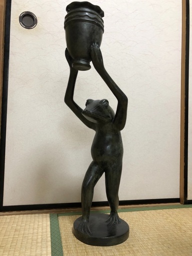 ☆値下げしました☆❗️希少❗️バリ島製　ブロンズ　蛙の置物