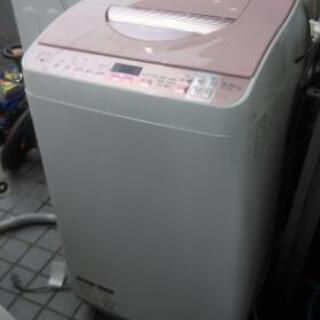 SHARP タテ型洗濯乾燥機 5,5㎏ 乾燥3,5㎏ ES-TX5A ピンク 2017