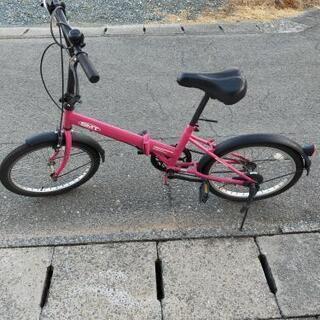 【取引中】ピンクの折りたたみ自転車