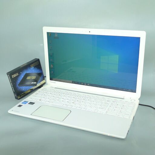 送料無料 新品SSD256GB ノートパソコン 良品 15.6型 Toshiba AX/371KW Celeron 4GB DVDRW カメラ 無線 Windows10 LibreOffice