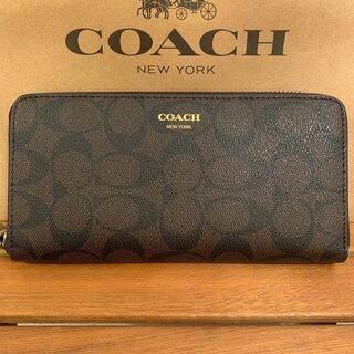 【ネット決済・配送可】COACH 新品正規品 長財布 ブラウン