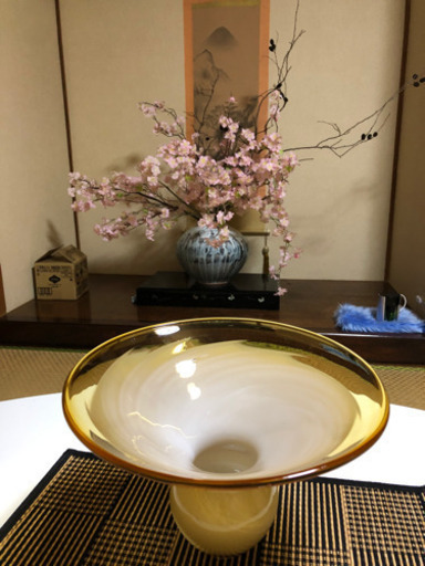 手作りガラス細工の花器
