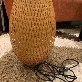 【状態◎】IKEA 竹編みのルームランプ「BÖJA ベイヤ」間接...