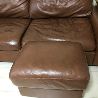 引き取り歓迎！大幅値下げ！希少！unico レザーソファ オットマン セット