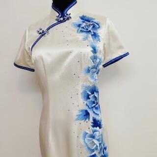 正絹刺繍ロングチャイナドレス