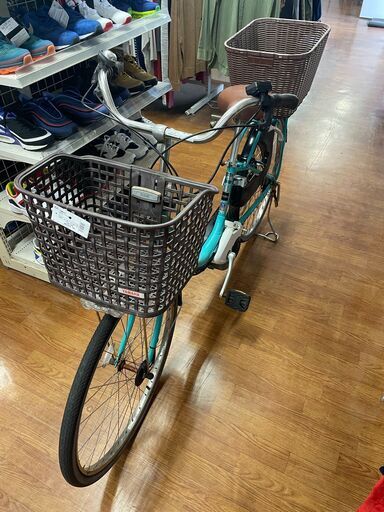 ヤマハ　電動自転車　パス　26インチ　程度BC　バッテリー・充電器付　動作確認済み　※タイヤサイド劣化有