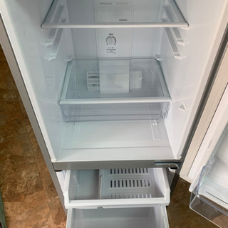 値下げしました】AQUA 冷凍冷蔵庫 AQR-13G 2017 シルバー 清掃済み