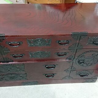 10/31販売済！仙台民芸箪笥｜KC-12｜ふき漆塗り｜五尺横長箪笥75