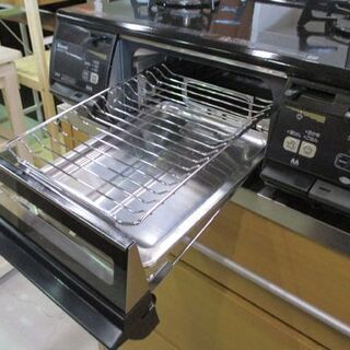 ガスコンロ リンナイ LPガス 2016年製 水無両面焼き ブラック KGM63VT