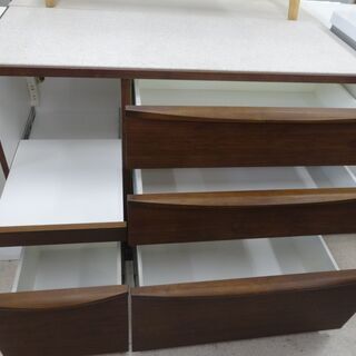 ★☆★大幅値下げしました！★☆★堀田木工所 キッチンボード ロータイプ マーブル×木目ブラウン ブルーモーション【ユーズドユーズ名古屋天白店】 J695 大幅値下げしました！堀田木工所 キッチンボード ロー