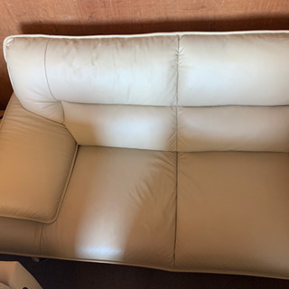 美品 レザーソファー 4〜5人 オットマン ソーファベッド