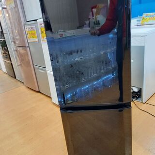 G4407　半年保証付き　動作良好　カード利用可能　2ドア冷蔵庫　三菱　MR-P15Z-B1　2016年製　146L　ファン冷式　送料A　生活家電　プラクラ南9条店　札幌