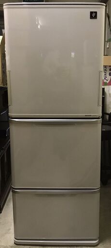 SHARP シャープ 3ドア ノンフロン冷凍冷蔵庫 314L（冷蔵217L、冷凍97L） どっちもドア SJ-PW31W-S 2012年製