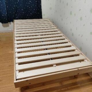 木製 シングルベッド　シンプル 通気性 組立品