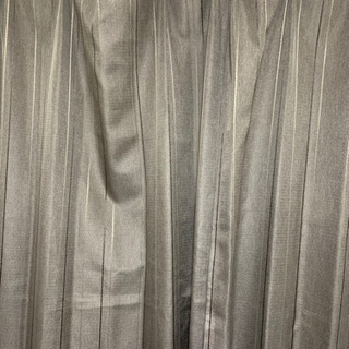 【ネット決済】茶系遮光カーテン + グリーン系レースカーテン