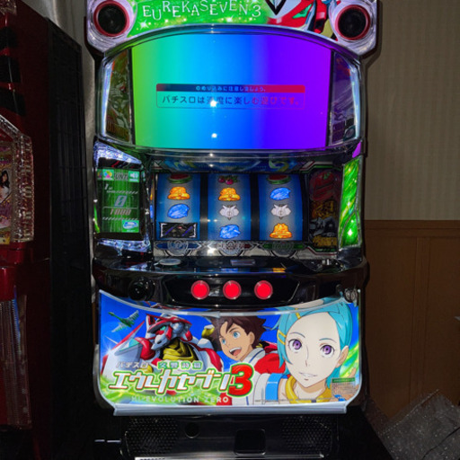 最終値下げ！エウレカセブン3 コイン不要機付　設定キー、ドアキー付　家庭用電源対応　無段階ボリューム付