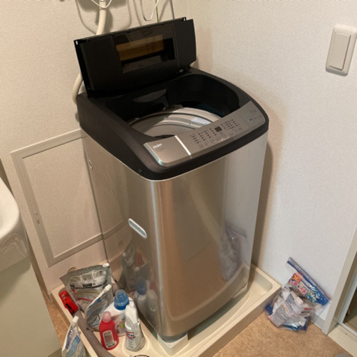 ハイアール　W-XP2KD55E全自動洗濯機 URBAN CAFE SERIES（アーバンカフェシリーズ） ステンレスブラック [洗濯5.5kg /上開き]
