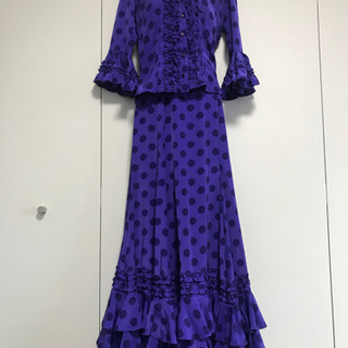 【ネット決済】フラメンコ 衣装　スペイン製　紫ツーピース