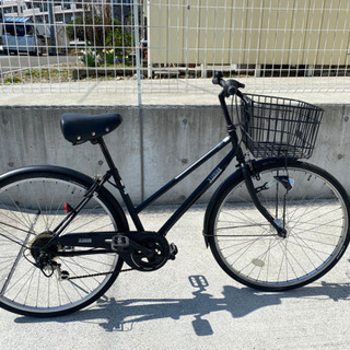 27インチ 6段変速 ブラック 自転車  学生 シティサイクル