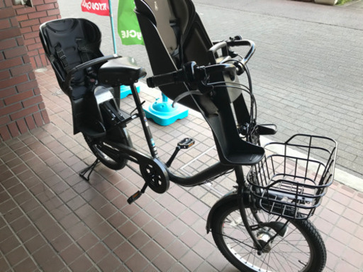 ブリジストン　bikke幼児2人同乗自転車　20インチ　内装３段変速　ledオートライト　前後チャイルドシート付き