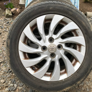 アイボリー×レッド トヨタ純正 QNC25 bB ホイール アルミ 15インチ 6J