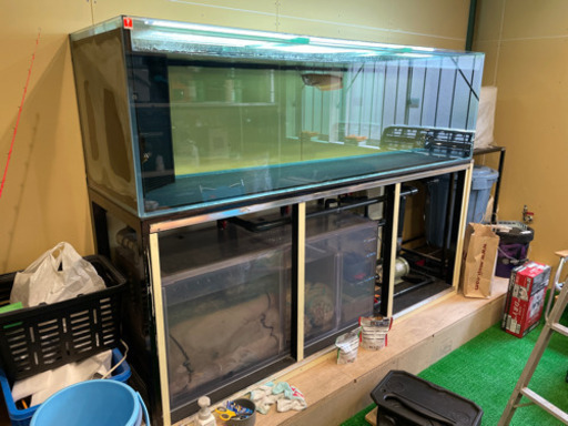 大型ガラス水槽2m×60cm×60cmオーバフローセット - 大阪府のその他 