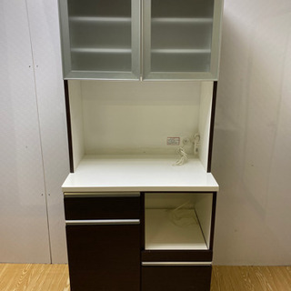 stp-0864 キッチンボード ブラウン 幅80 スライドテーブル付き 家電