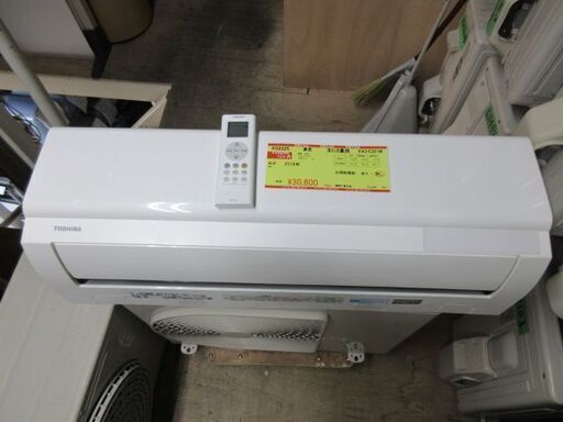 K02225　東芝　中古エアコン　主に6畳用　冷2.2kw／暖2.2kw