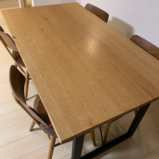 【ネット決済】ナガノインテリアのテーブル、チェアセット