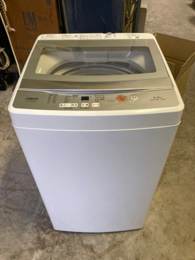 【成約済み】AQUA 5kg洗濯機 ガラストップ 2019年製