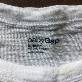 ★baby Gap 100110 4years 白ボーダー Tシャツ