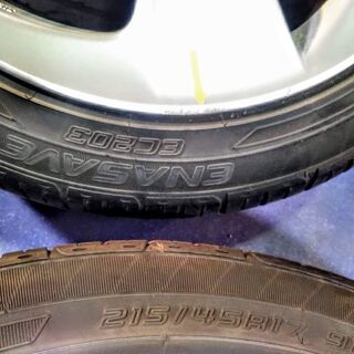 30系 プリウス純正 夏 17インチ ツーリング【富山】トヨタ純正 30プリウス 215/45R17 ダンロップ 中古 PCD100 ウィッシュ アリオン プレミオ