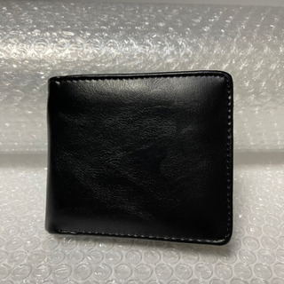 【ネット決済・配送可】☆新品未使用☆二つ折り長財布(黒色)