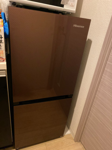 Hisense 2018年製 2ドア冷凍冷蔵庫 ブラウン