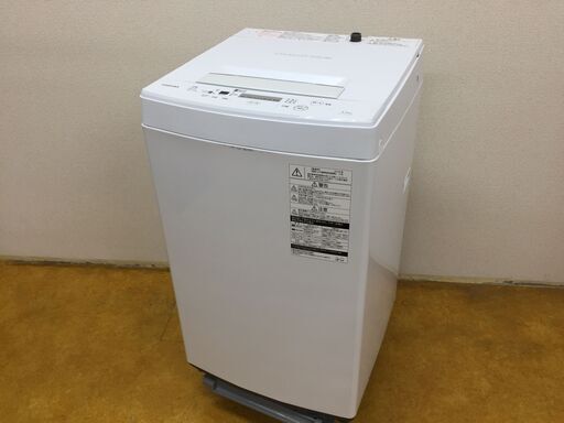TOSHIBA 洗濯機 AW-45M5(W) 2018年製