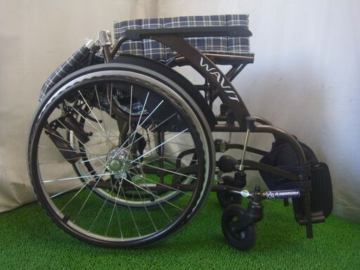 KAWAMURA カワムラサイクル 車椅子 WAVIT ソフトタイヤ軽量 自走 介助兼用 WA22-40S