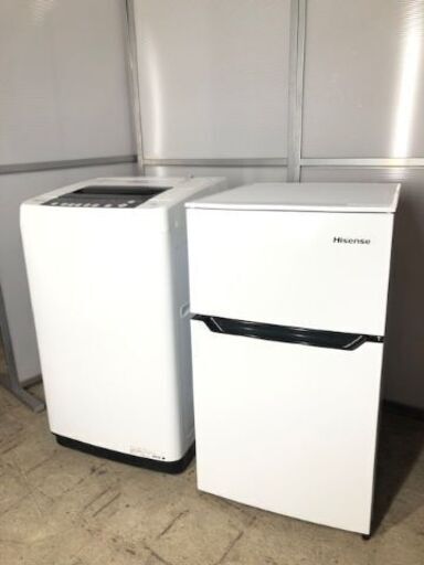 【江戸川区送料無料】96L冷蔵庫＆5.5kg洗濯機 ハイセンス HR-B95A HW-T55C  単身用 一人暮らし
