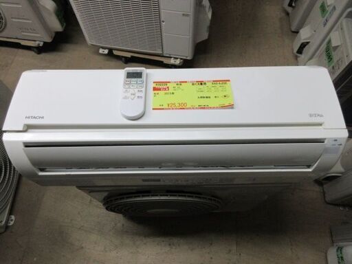 K02229　日立　中古エアコン　主に6畳用　冷2.2kw／暖2.2kw